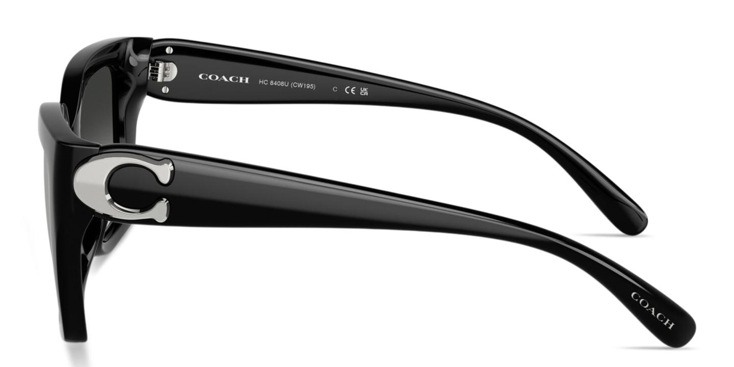 Shop Coach C'Motif Square Sunglasses in Black online.