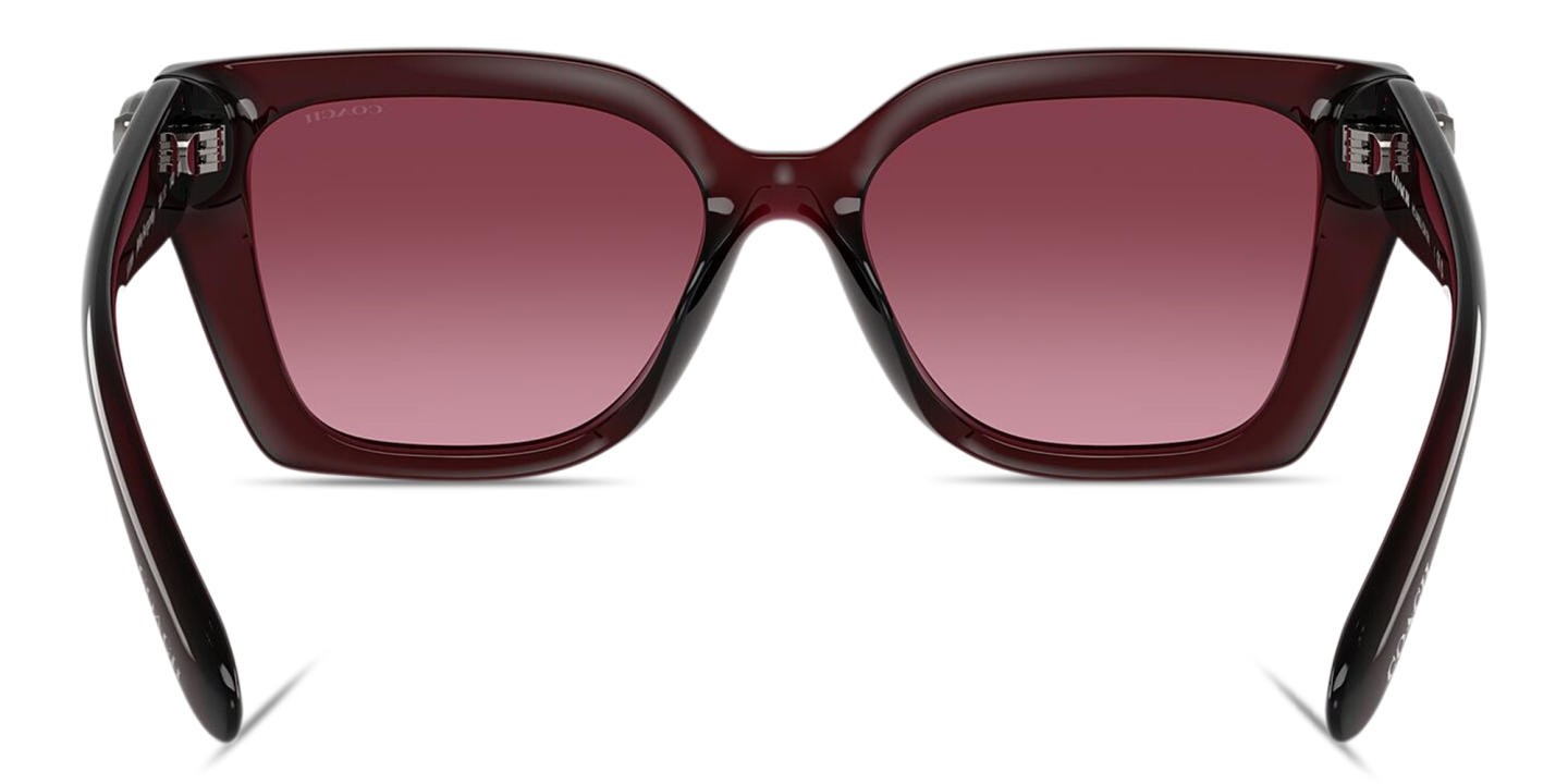 Shop Coach C'Motif Square Sunglasses in Burgundy online.