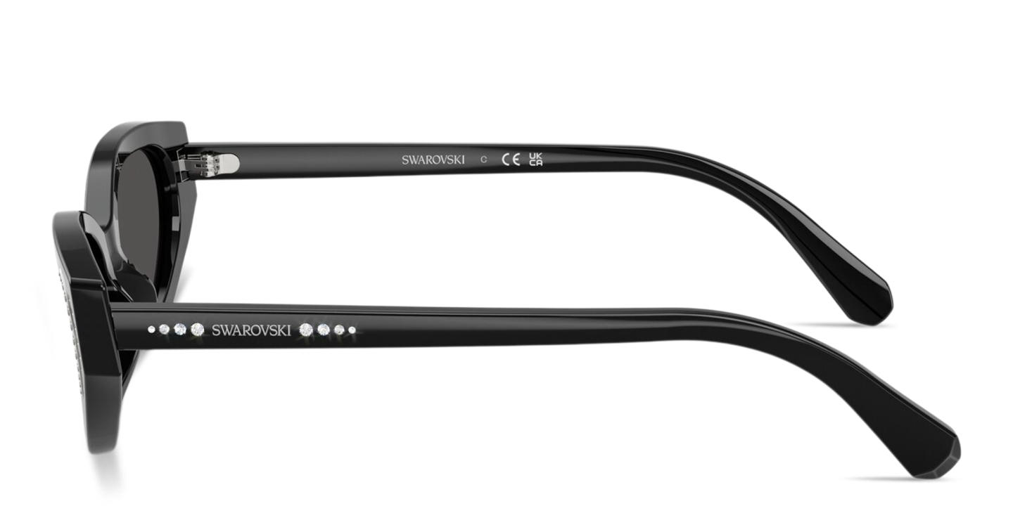 Swarovski Crystal-Embellished Oval Sunglasses in Black – Product Photo 2