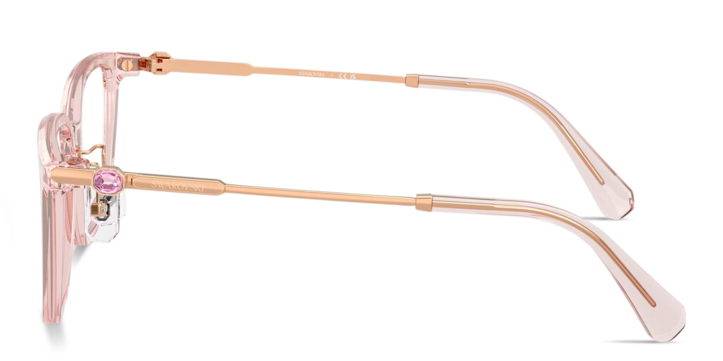 Shop Swarovski Crystal Square Eyeglasses in Pink online.