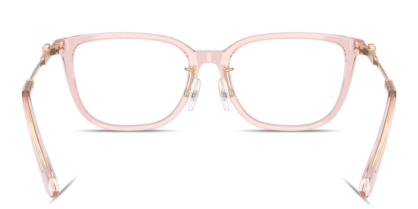 Shop Swarovski Crystal Square Eyeglasses in Pink online.