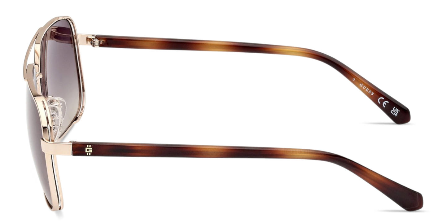 Shop Guess G Logo Aviator Sunglasses in Pale Gold online.