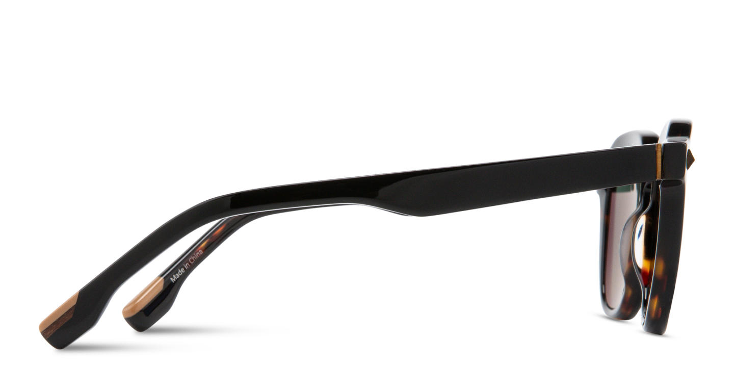 Woodys Rocco Round Sunglasses in Black – Product Photo 2