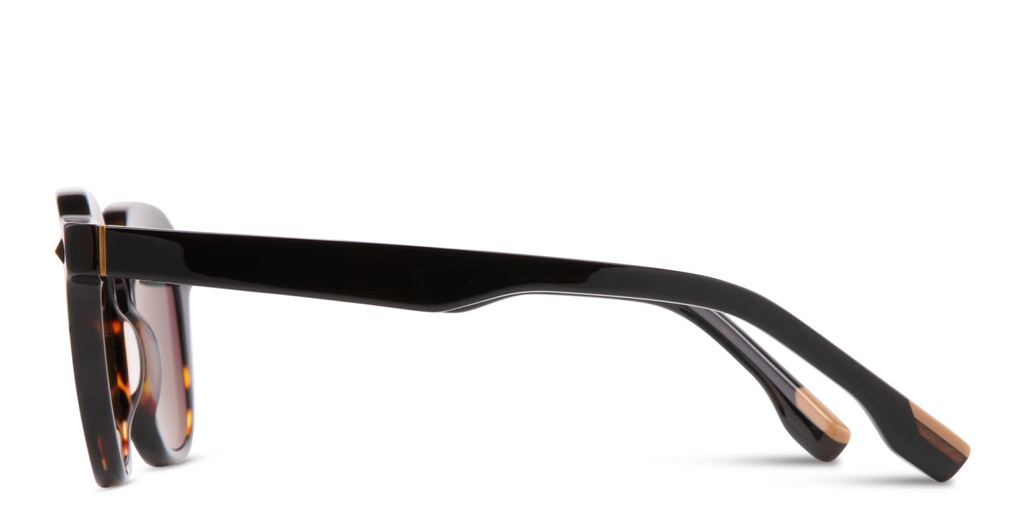 Woodys Rocco Round Sunglasses in Black – Product Photo 3