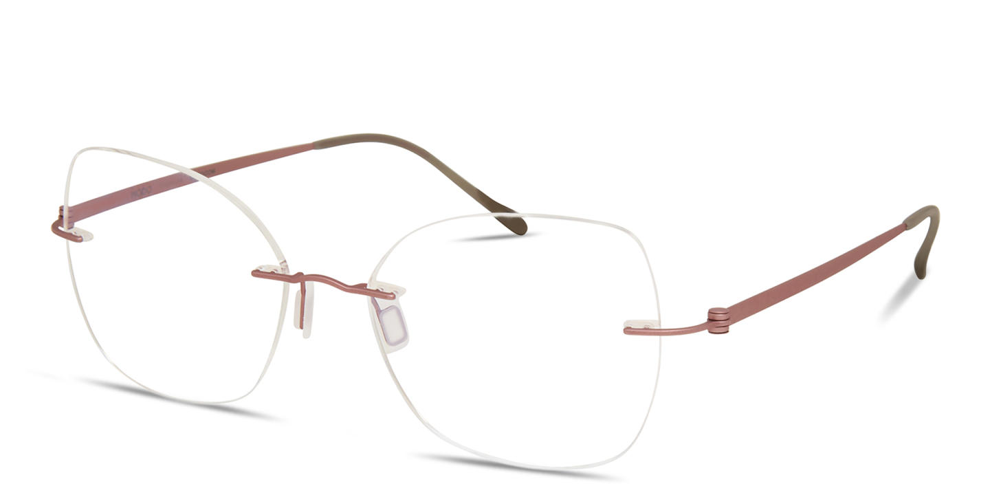 Shop Modo Rimless Cat-Eye Eyeglasses in Purple online.