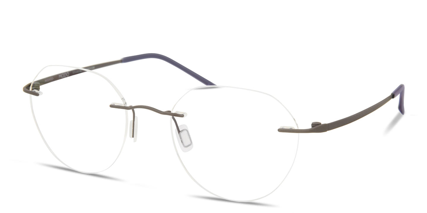 Shop Modo Unisex Rimless Panthos Eyeglasses in Gunmetal online.