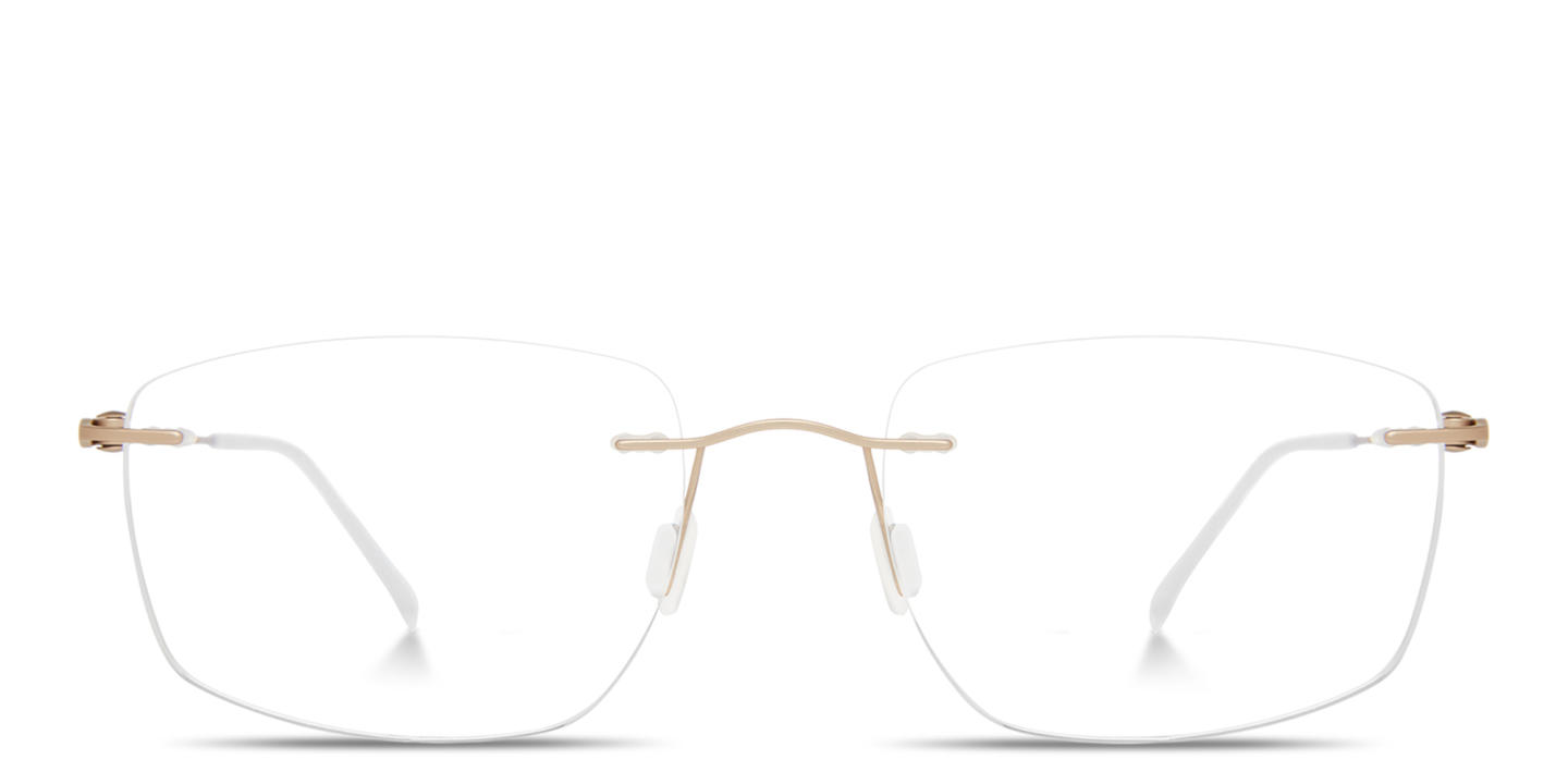 Modo Rimless Rectangle Eyeglasses in Gold – Product Photo 0