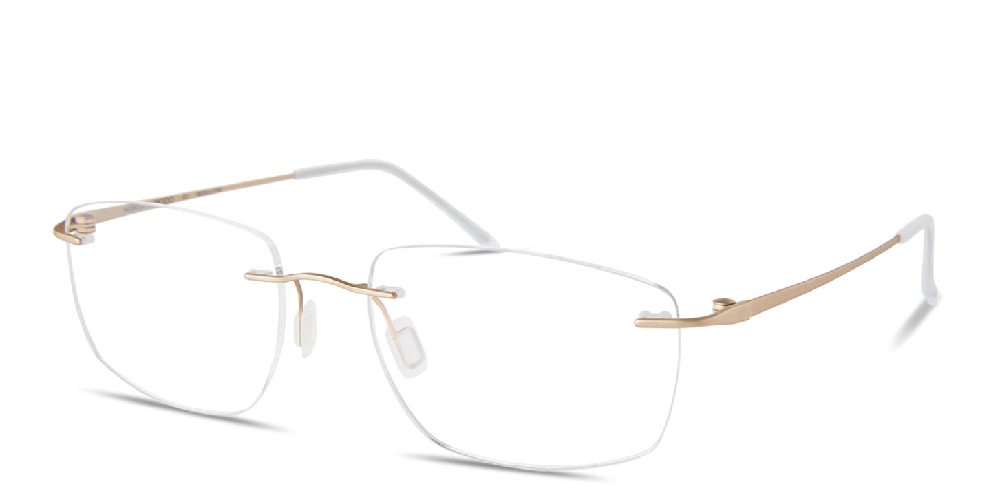 Modo Rimless Rectangle Eyeglasses in Gold – Product Photo 1