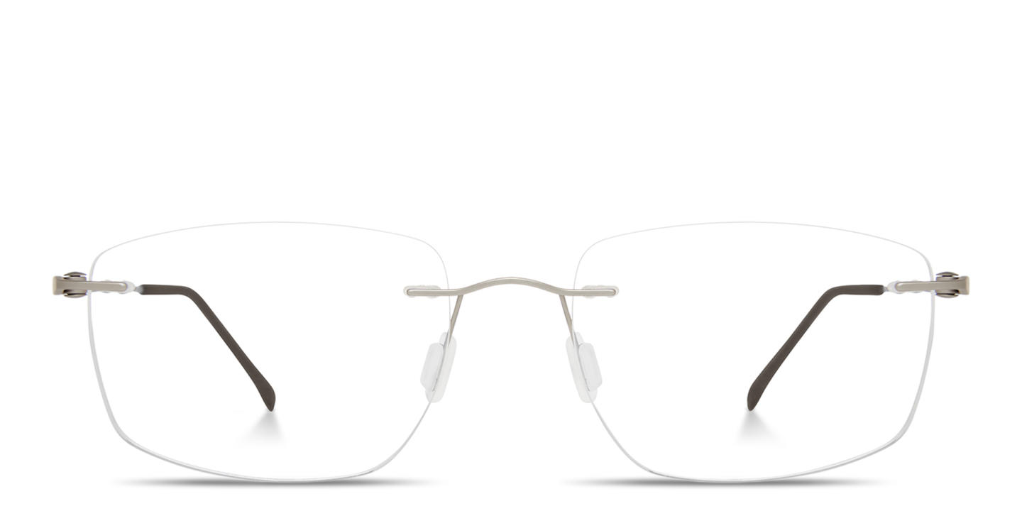 Modo Rimless Rectangle Eyeglasses in Silver – Product Photo 0