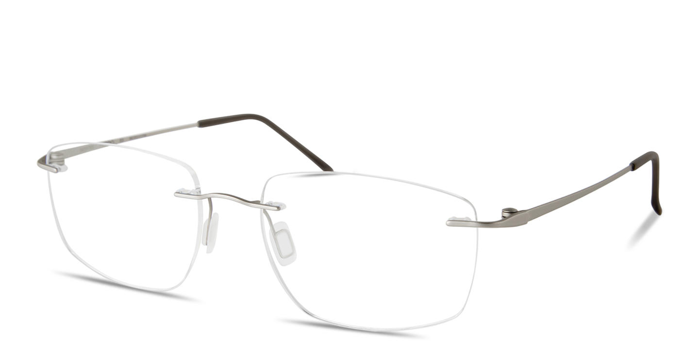 Modo Rimless Rectangle Eyeglasses in Silver – Product Photo 1