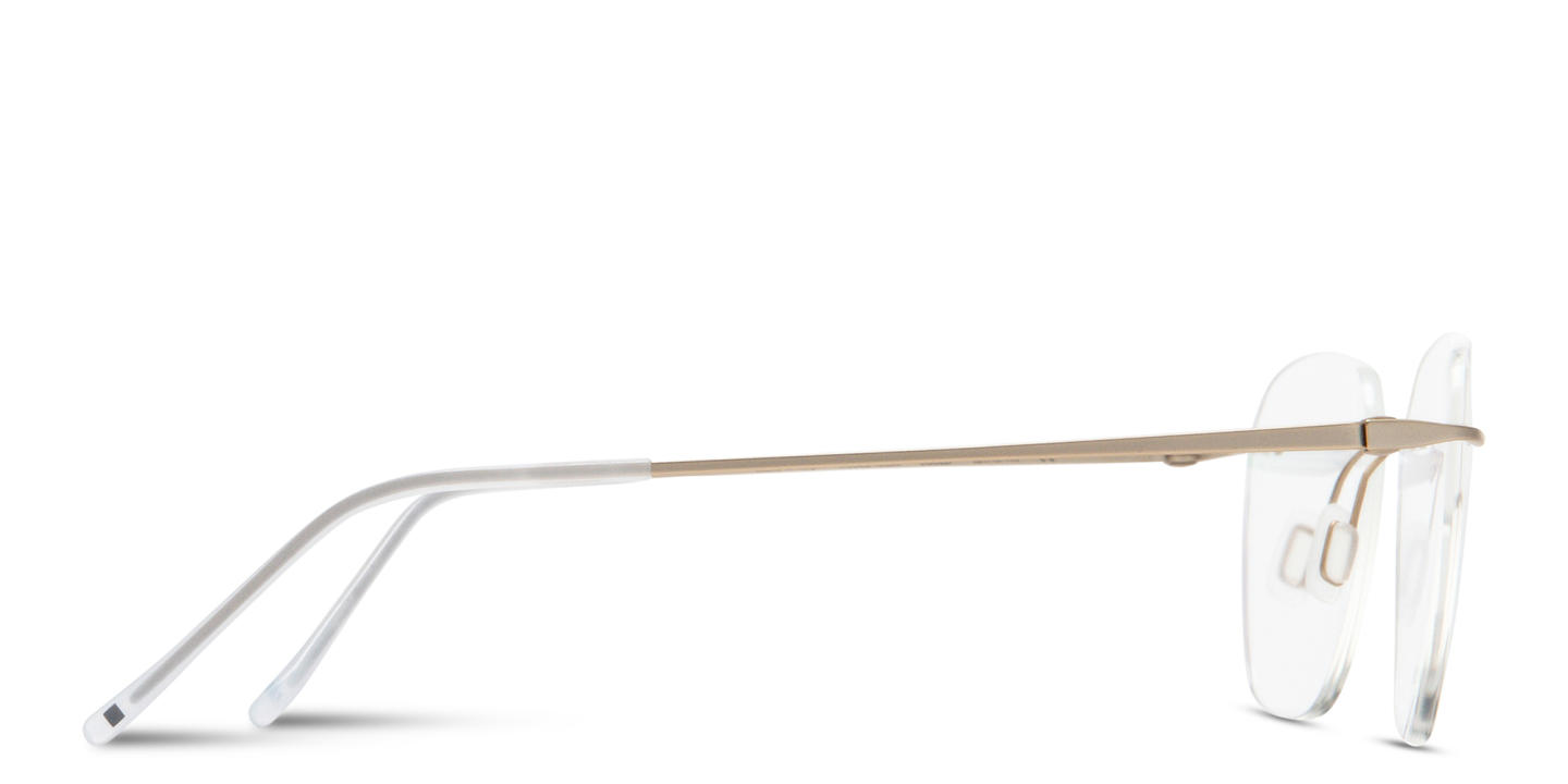 Shop Modo Rimless Round Eyeglasses in Gold online.