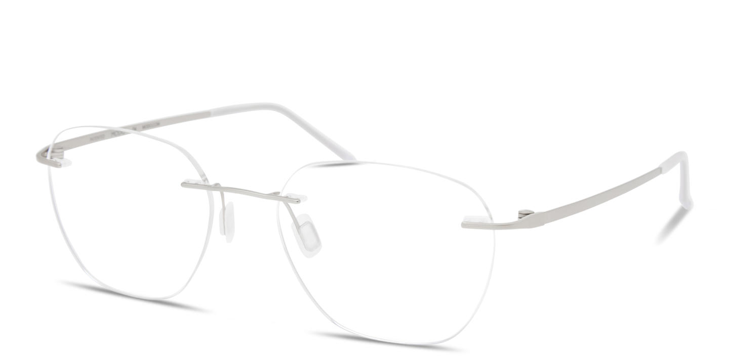 Shop Modo Rimless Round Eyeglasses in Silver online.