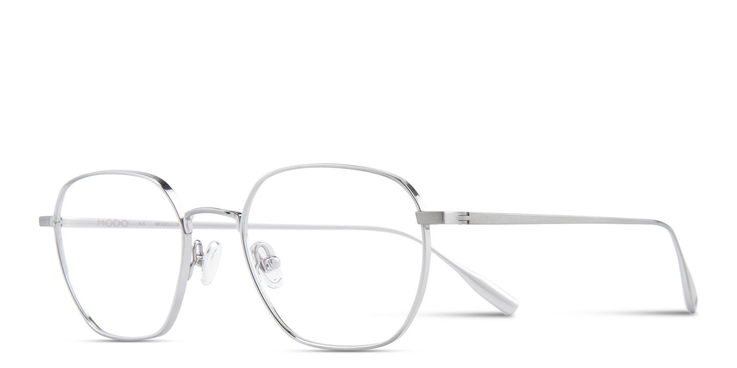 نظارات طبية مربّعة للجنسين من مودو بلون فضي - صورة المنتج 1