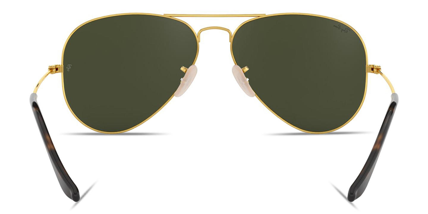 Ray-Ban Aviator Havana Collection Pilot Sunglasses in Gold – Product Photo 3