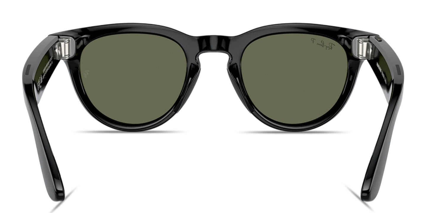 Shop Ray-Ban Meta Headliner Unisex Panthos Sunglasses in Shiny Black online.