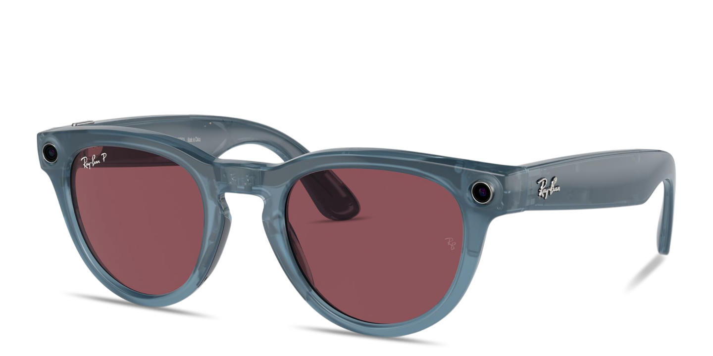 تسوق نظارات شمسية ميتا هيدلاينر طراز بانتوس للجنسين راي بان بلون جينز لامع أونلاين.