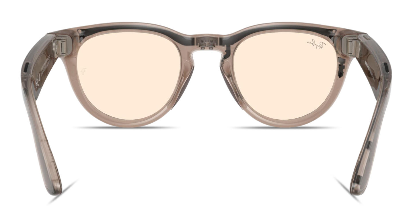 Shop Ray-Ban Meta Headliner Unisex Panthos Sunglasses in Shiny Warm Stone online.
