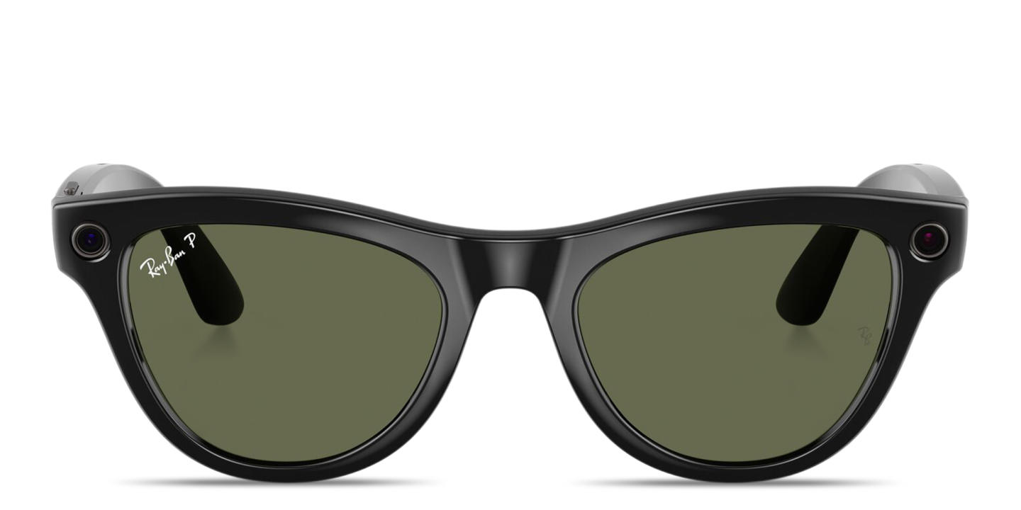 Ray-Ban Meta Skyler Unisex Cat-Eye Sunglasses in Shiny Black – Product Photo 0
