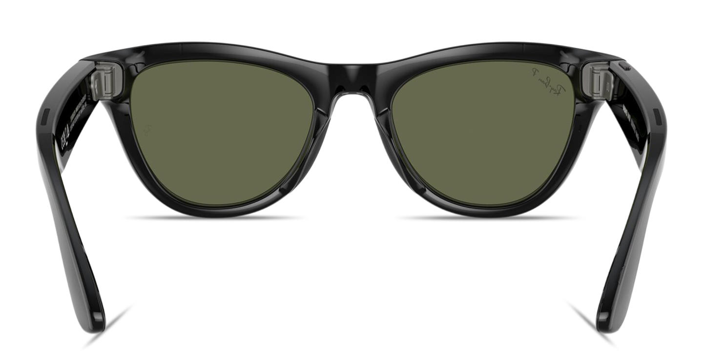 Ray-Ban Meta Skyler Unisex Cat-Eye Sunglasses in Shiny Black – Product Photo 3
