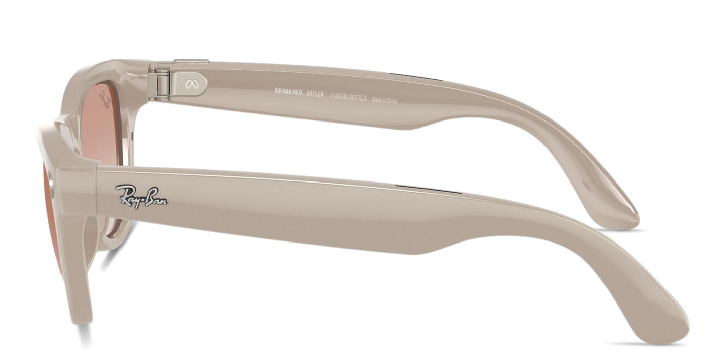 Ray-Ban Meta Skyler Unisex Cat-Eye Sunglasses in Shiny Chalky Gray – Product Photo 2