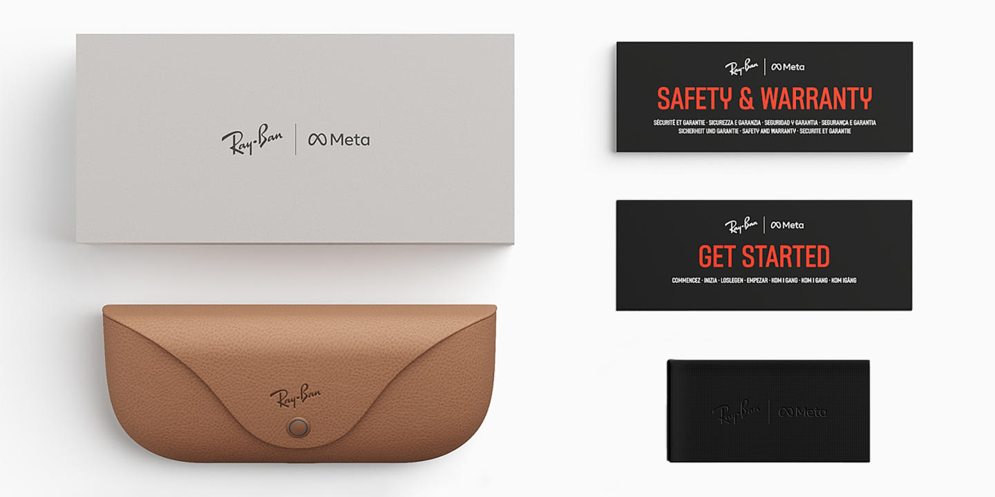 Ray-Ban Meta Skyler Unisex Cat in Shiny Chalky Gray – Product Photo 5
