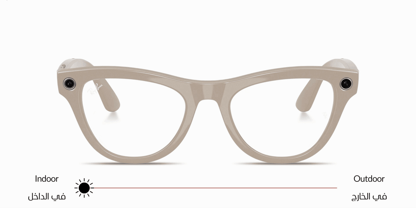 Ray-Ban Meta Skyler Unisex Cat in Shiny Chalky Gray – Product Photo 0