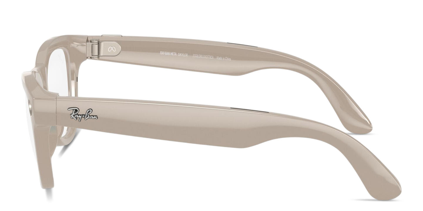 Shop Ray-Ban Meta Skyler Unisex Cat-Eye Sunglasses in Shiny Chalky Gray online.