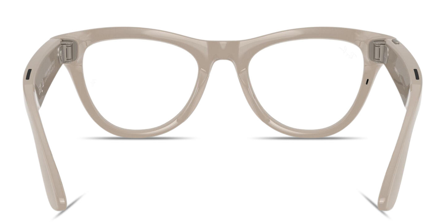 Ray-Ban Meta Skyler Unisex Cat-Eye Sunglasses in Shiny Chalky Gray – Product Photo 6