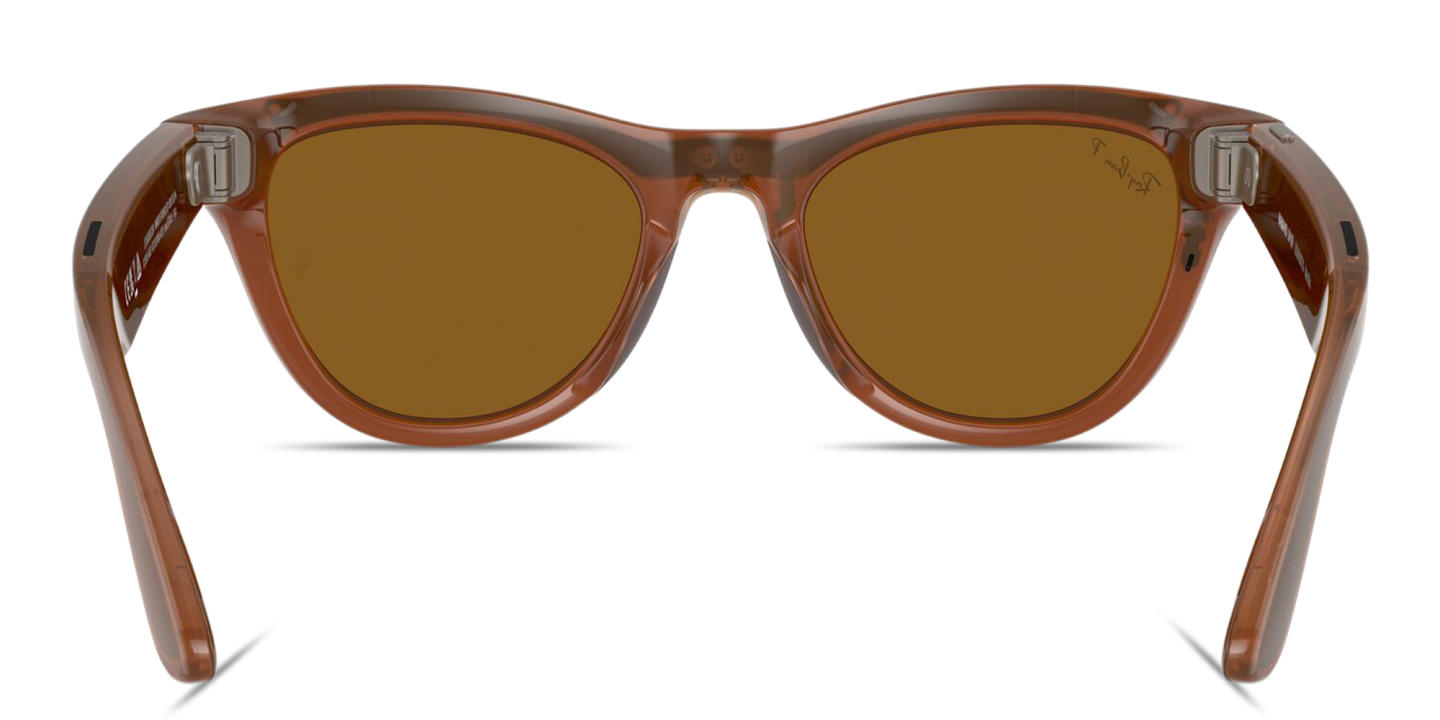 Ray-Ban Meta Skyler Unisex Cat-Eye Sunglasses in Shiny Caramel – Product Photo 3