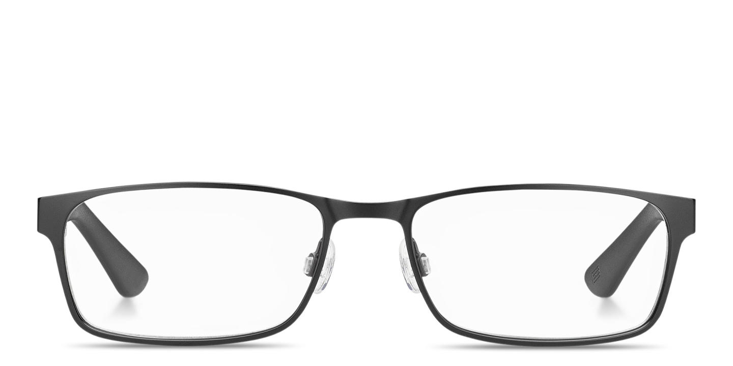 Tommy Hilfiger Logo Lettering Rectangle Eyeglasses in Black – Product Photo 0