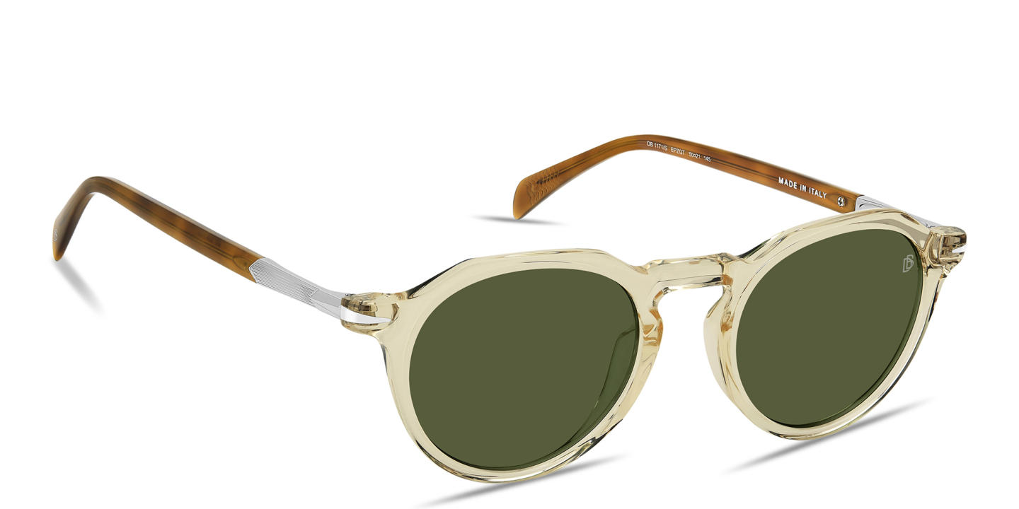 Shop DAVID BECKHAM Talisman Panthos Sunglasses in Yellow online.