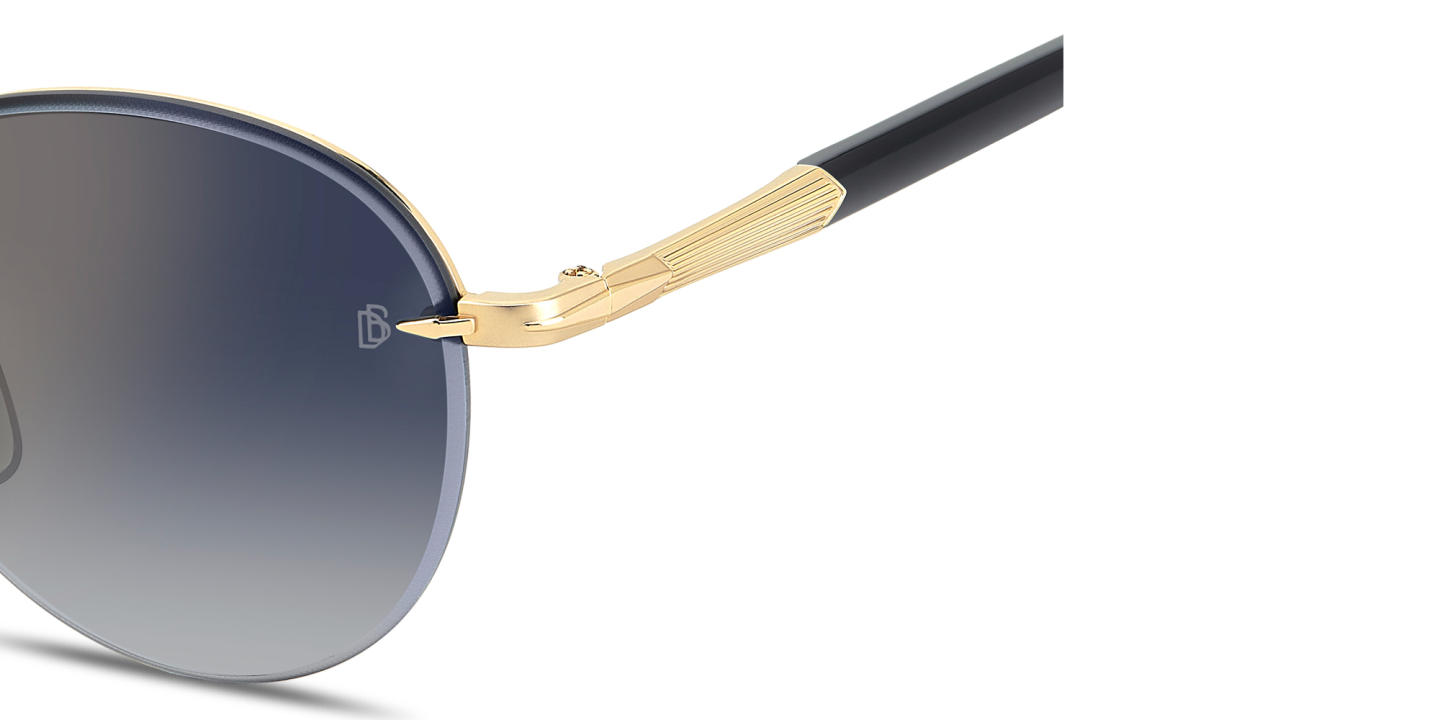 Shop DAVID BECKHAM Talisman Rimless Panthos Sunglasses in Gold online.