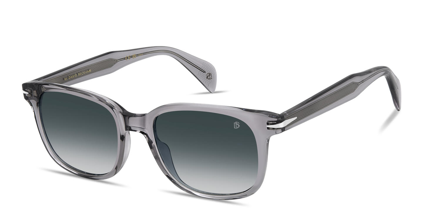 DAVID BECKHAM Talisman Square Sunglasses in Transparent Grey – Product Photo 1