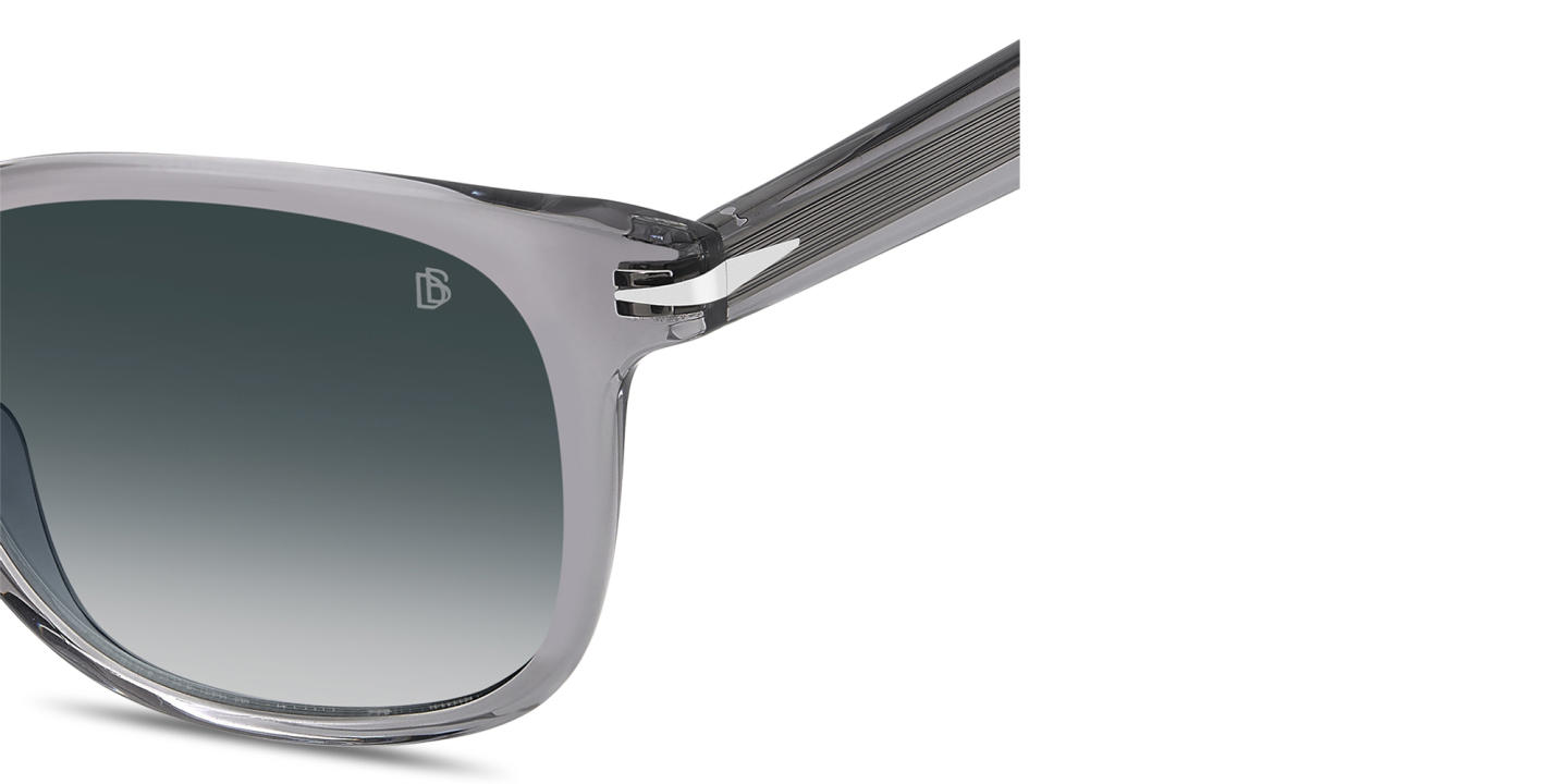 DAVID BECKHAM Talisman Square Sunglasses in Transparent Grey – Product Photo 3