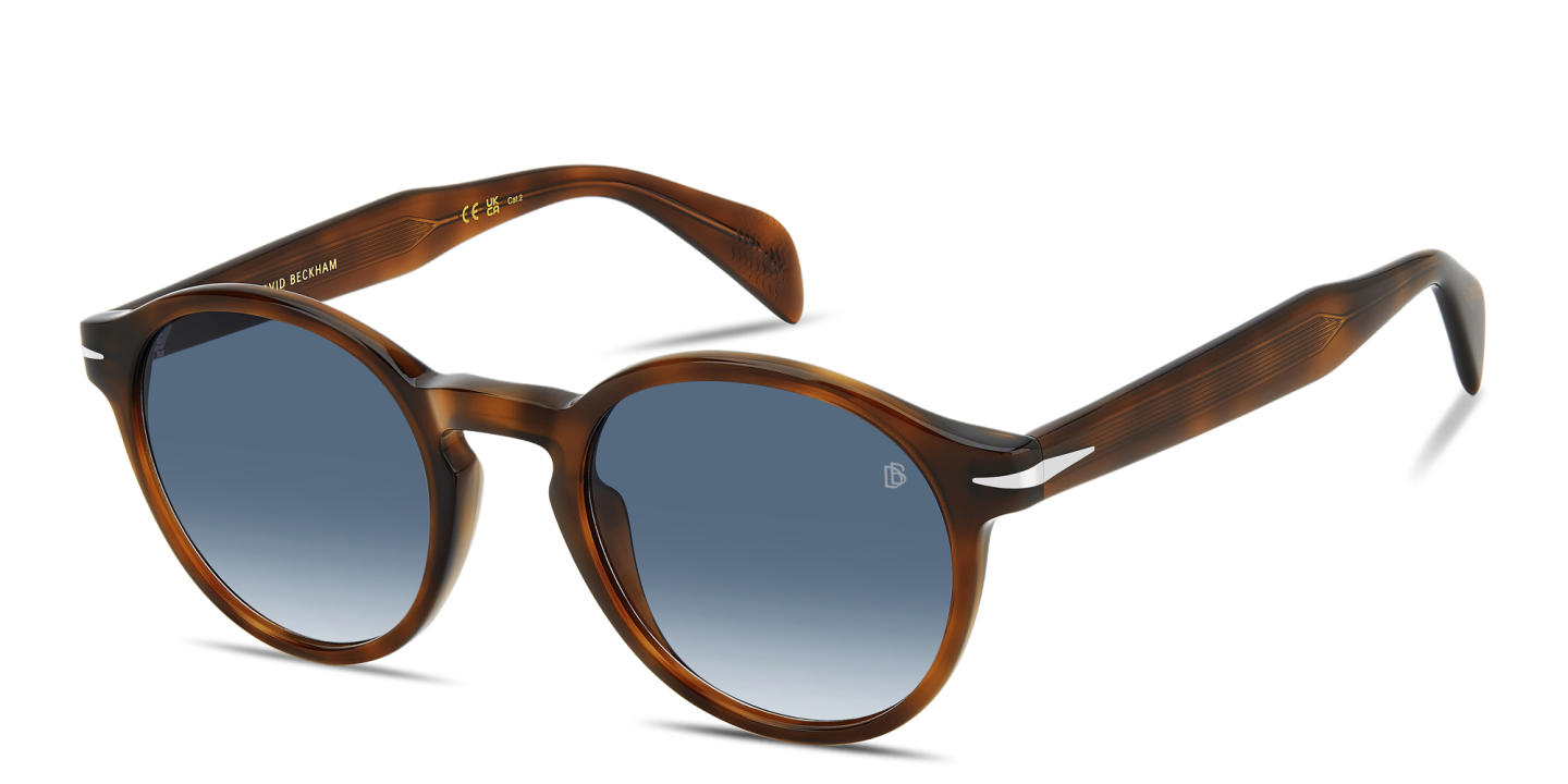 Shop DAVID BECKHAM Talisman Panthos Sunglasses in Brown Havana online.