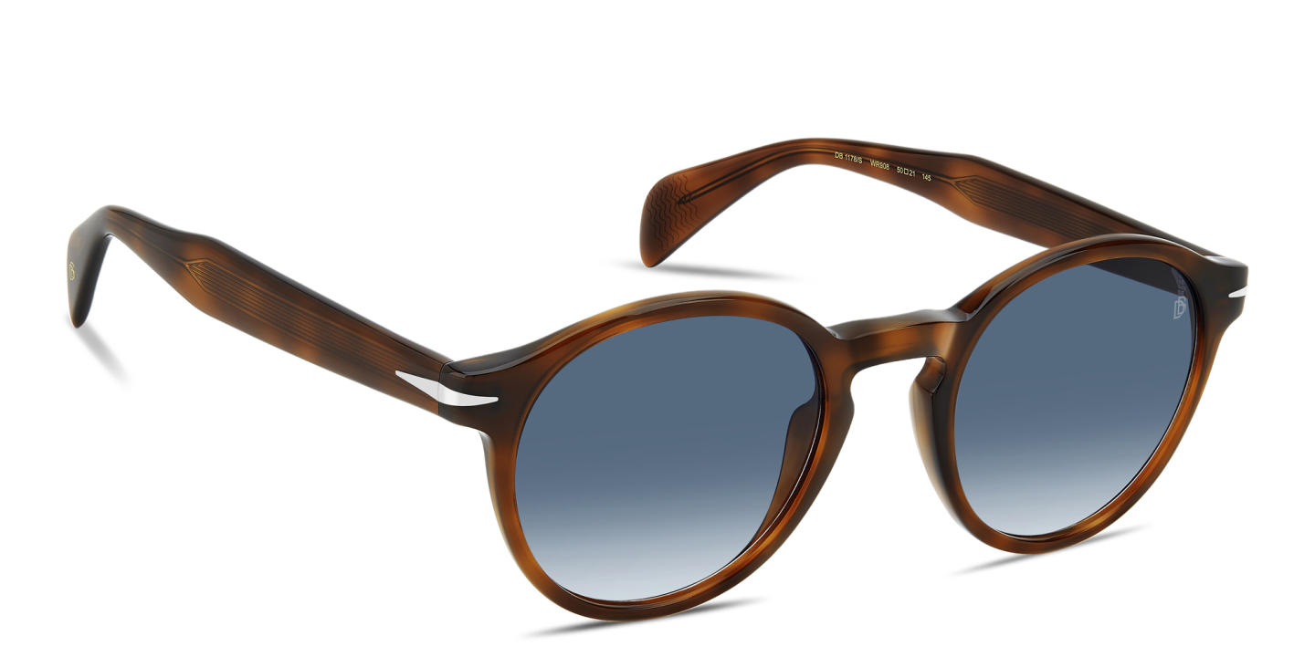 Shop DAVID BECKHAM Talisman Panthos Sunglasses in Brown Havana online.