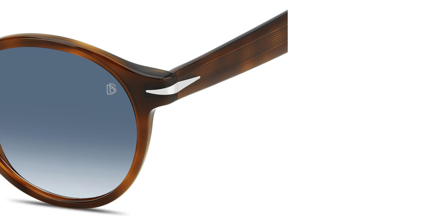 Shop DAVID BECKHAM Talisman Panthos Sunglasses in Brown Havana online.