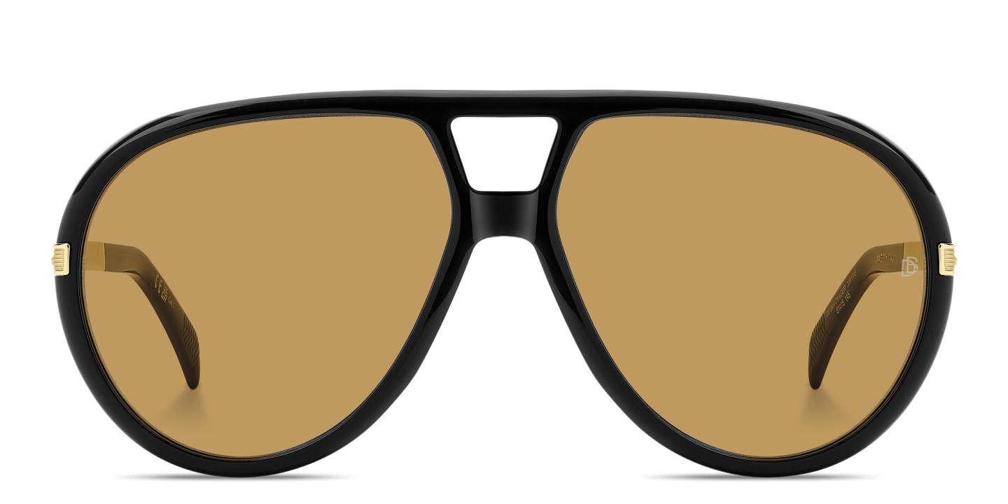 DAVID BECKHAM Talisman Oversized Pilot Sunglasses in Black – Product Photo 0