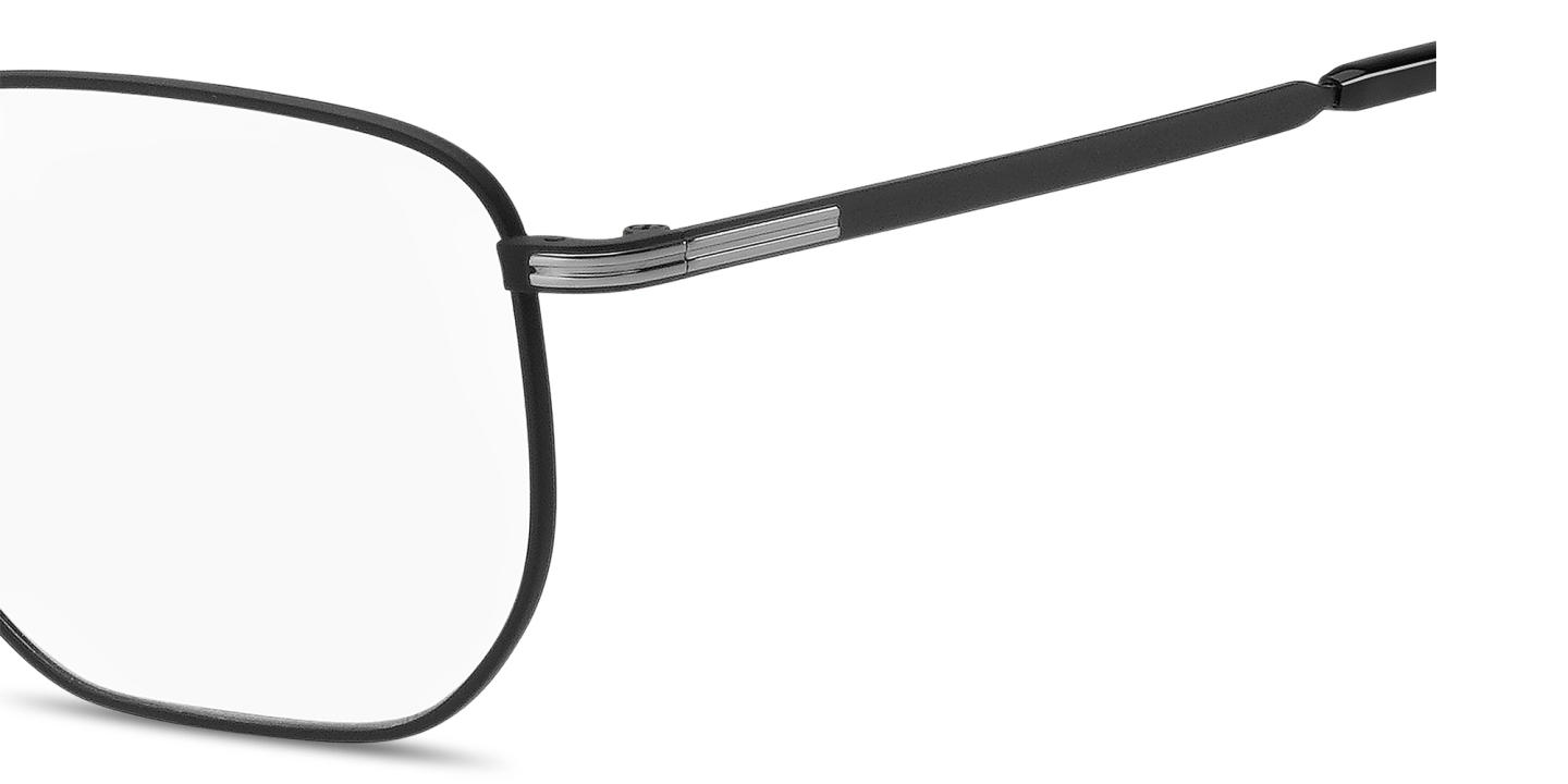 Shop Hugo Boss Logo Signature Irregular Eyeglasses in Black online.