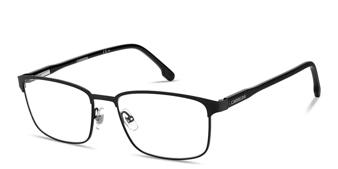 Shop Carrera Logo Signature Rectangle Eyeglasses in Black online.