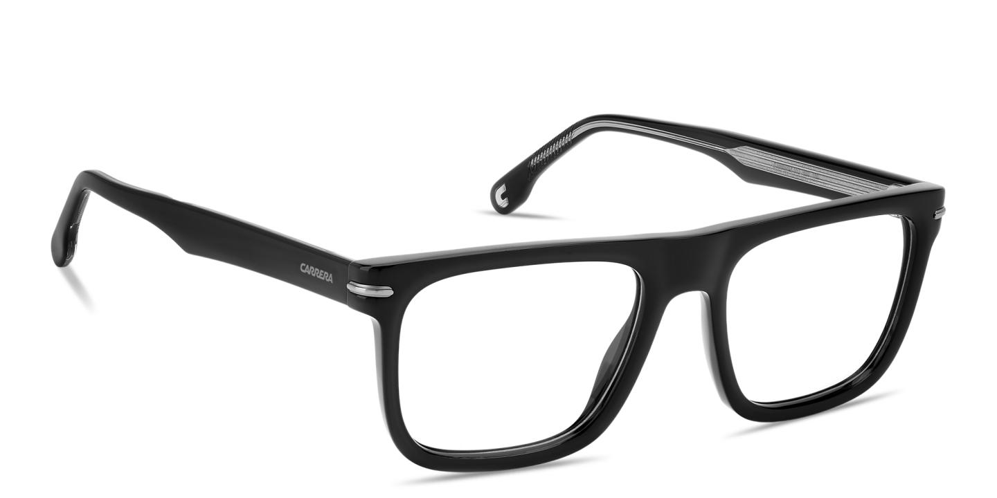 Shop Carrera Logo Lettering Square Eyeglasses in Black online.