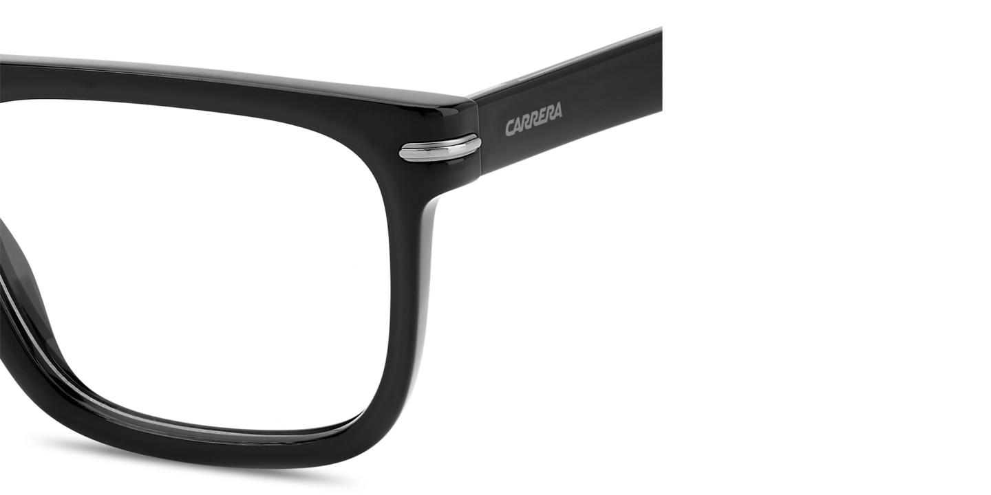 Shop Carrera Logo Lettering Square Eyeglasses in Black online.