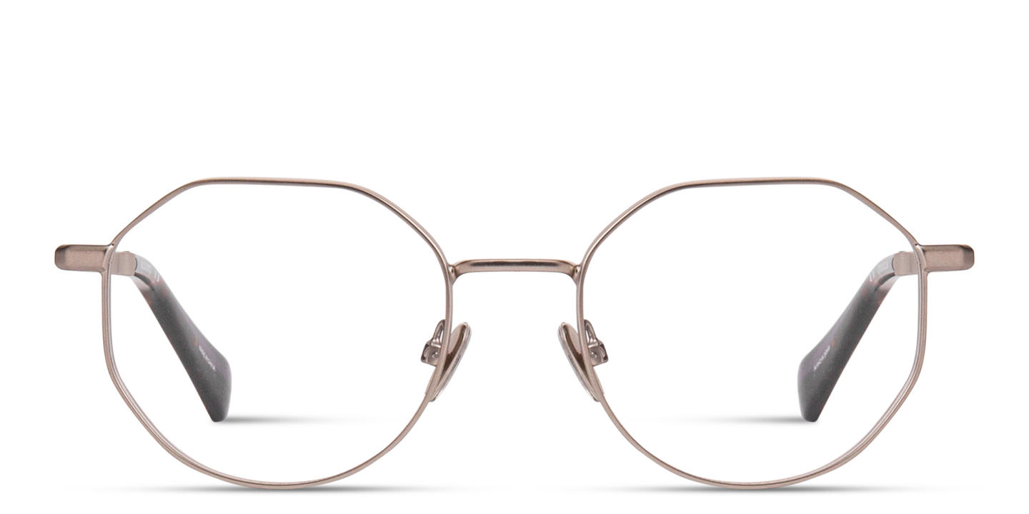 Shop ALL SAINTS Malin Unisex Irregular Eyeglasses in Silver online.