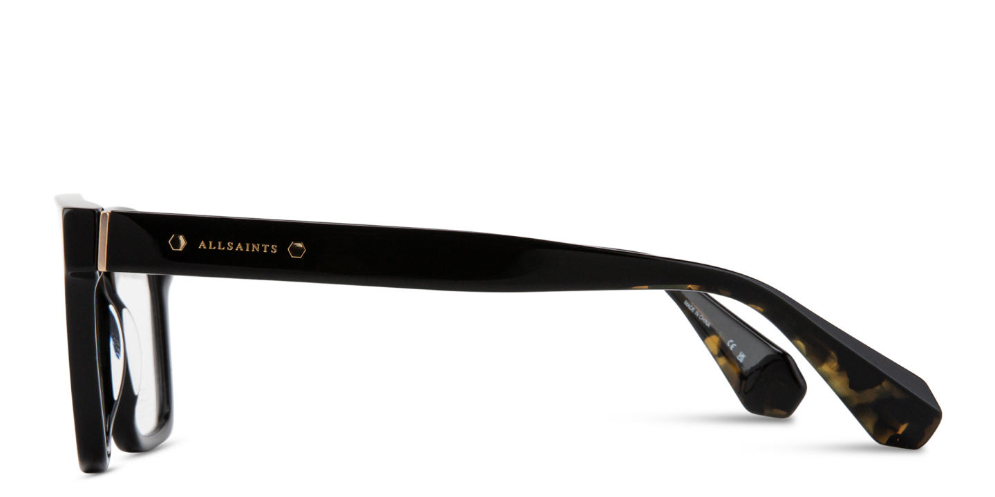 Shop ALL SAINTS Kendal Unisex Square Eyeglasses in Black online.