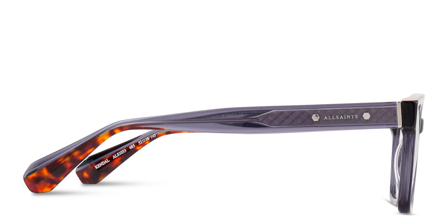 Shop ALL SAINTS Kendal Unisex Square Eyeglasses in Blue online.