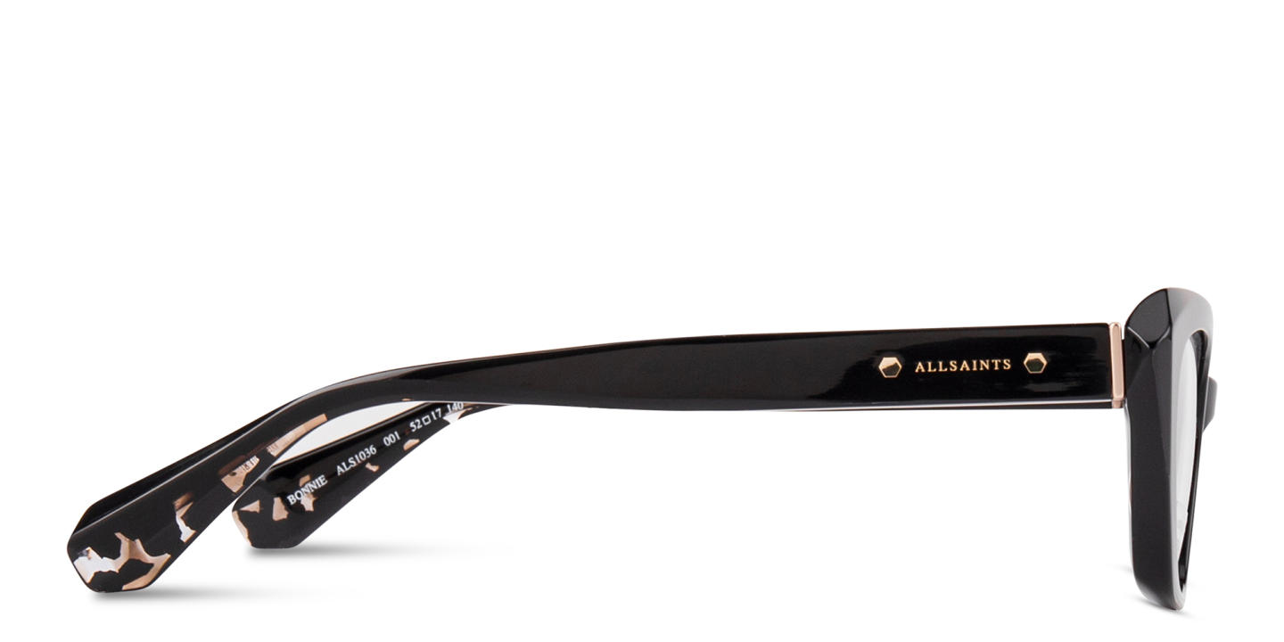 Shop ALL SAINTS Bonnie Unisex Cat-Eye Eyeglasses in Black online.