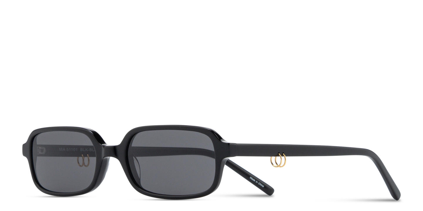 TRICE Kaia Square Sunglasses in Black – Product Photo 2