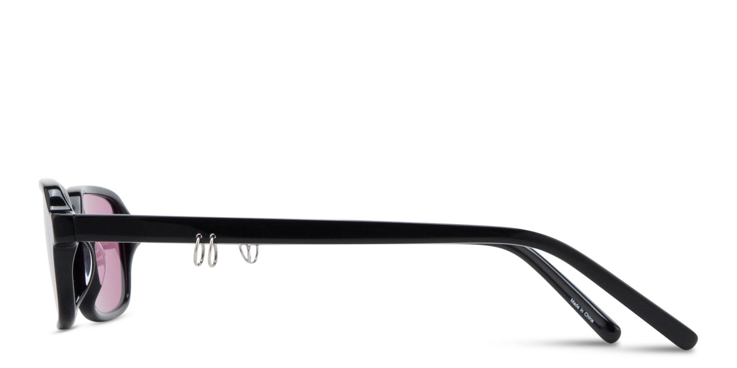 Shop TRICE Kaia Square Sunglasses in Black online.