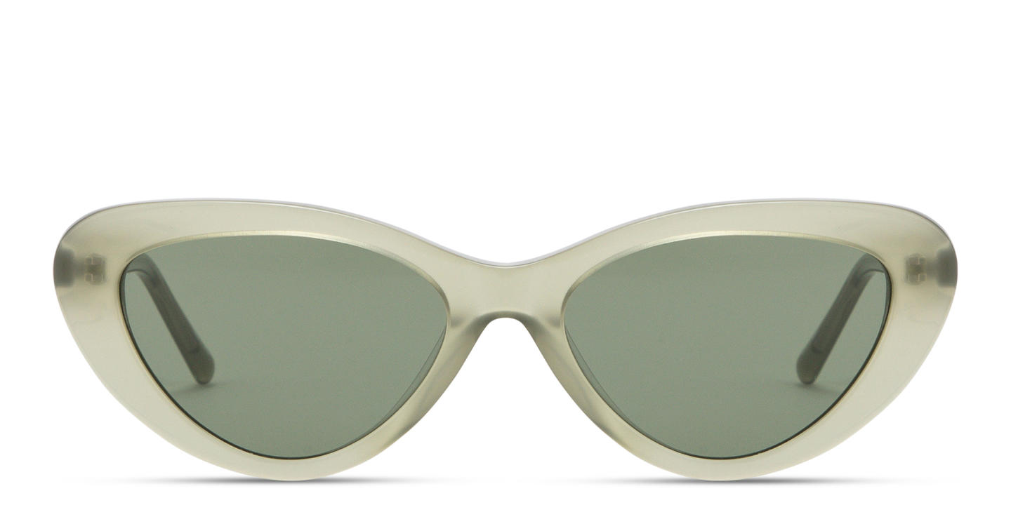 TRICE Delilah Cat-Eye Sunglasses in Milky Green – Product Photo 0