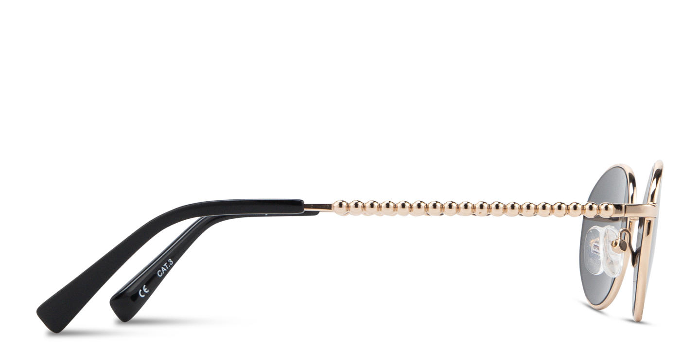 Shop TRICE Paloma Gold Ball Oval Sunglasses in Gold online.